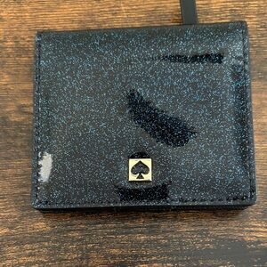 Kate Spade Black and Blue Glitter Wallet